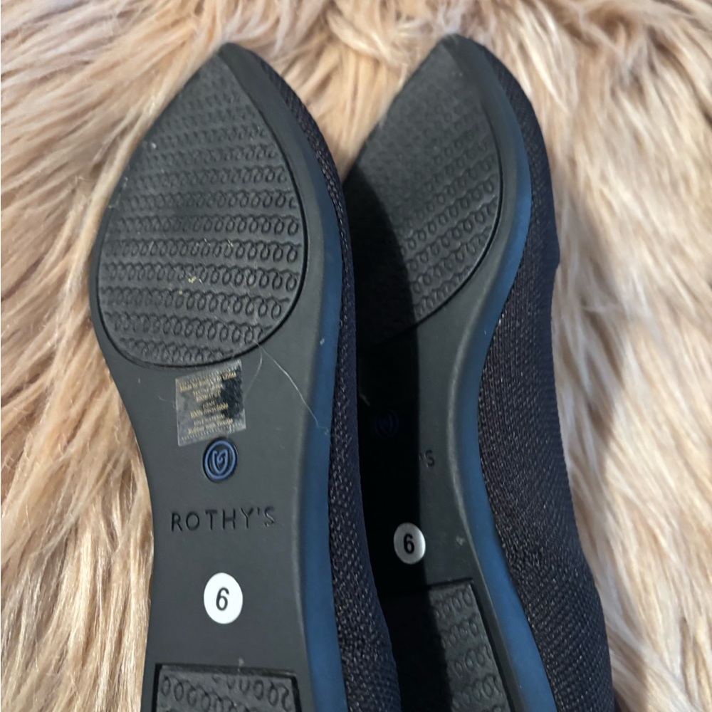 Rothy's Women's Black and Blue Flats - Picture 7 of 9